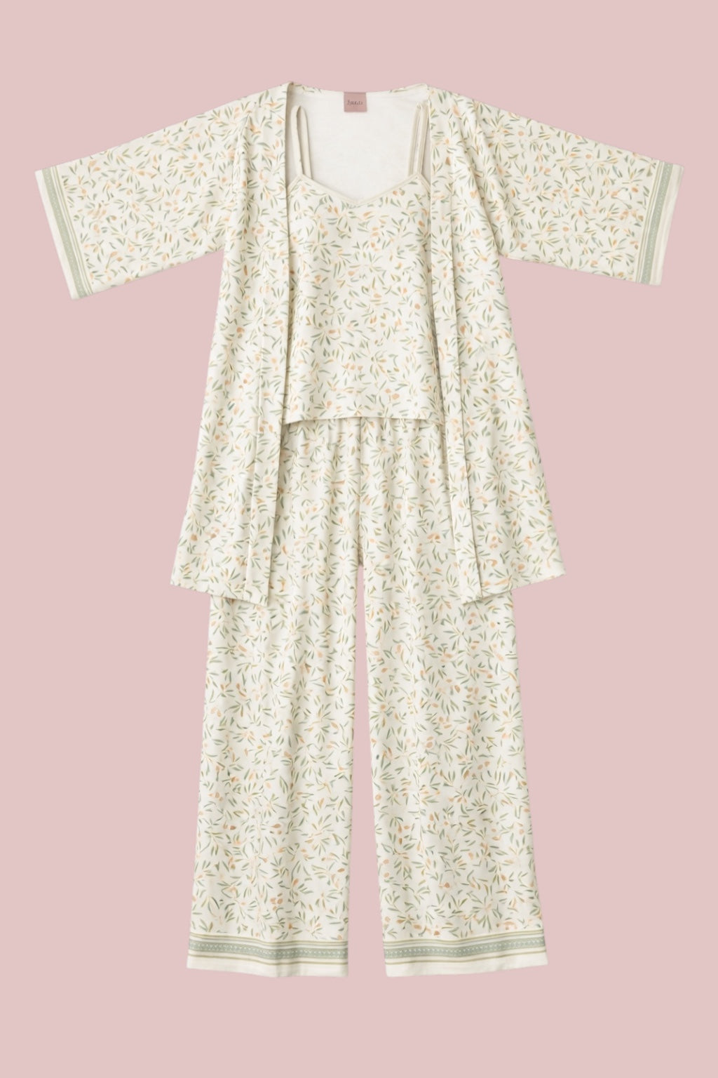 Green 3 Piece Floral Set