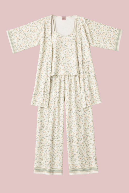 Green 3 Piece Floral Set